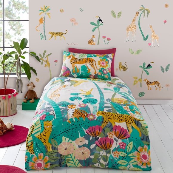 Equatorial Jungle Animals Large Wall Stickers Dunelm