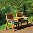 Charles Taylor 2 Seater Companion Set with Green Seat Pads