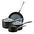 Circulon Excellence Hard Anodised Non-Stick Induction 4 Piece Cookware Set Black