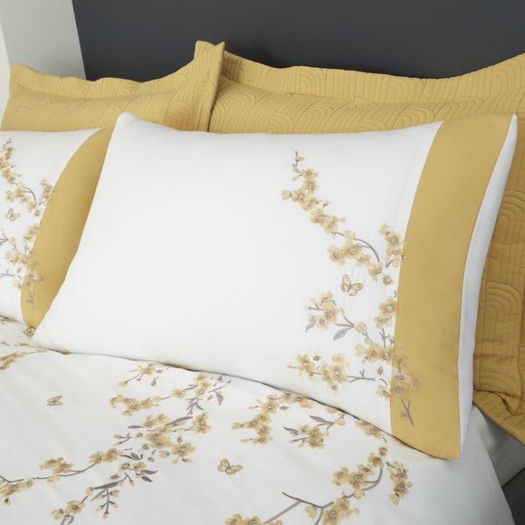 catherine lansfield embroidered blossom duvet cover set