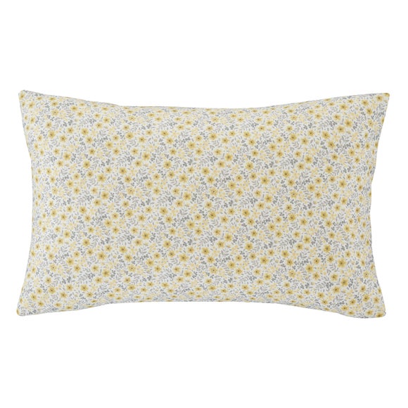 Bessie Ditsy Floral Ochre 100 Cotton Reversible Duvet Cover and Pillowcase Set Dunelm