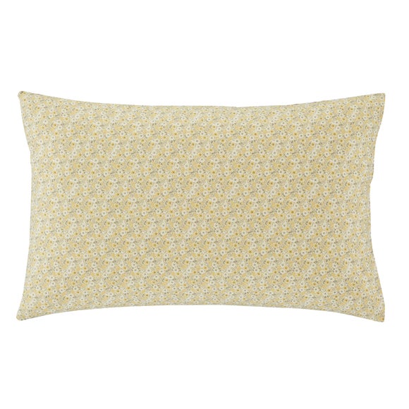 Bessie Ditsy Floral Ochre 100 Cotton Reversible Duvet Cover and Pillowcase Set Dunelm