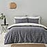 Dash Charcoal 100% Cotton Duvet Cover and Pillowcase Set  undefined