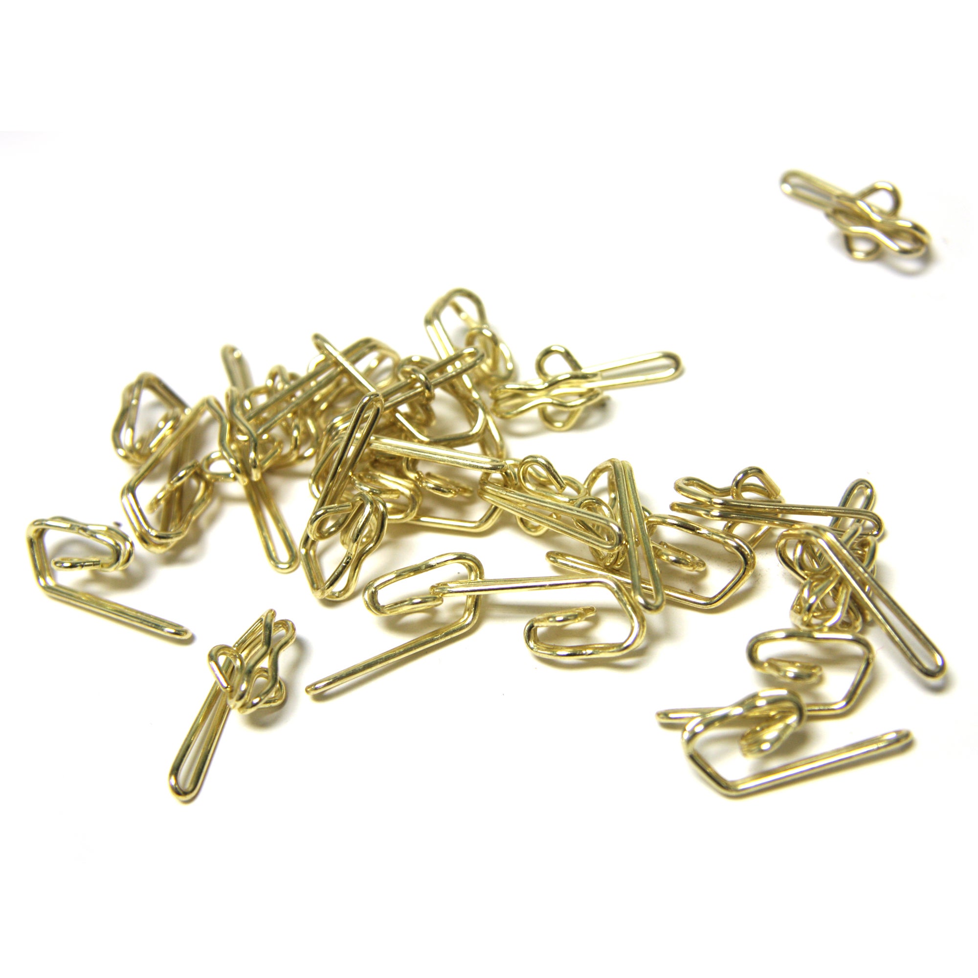 Pack Of 25 Metal Curtain Hooks Gold