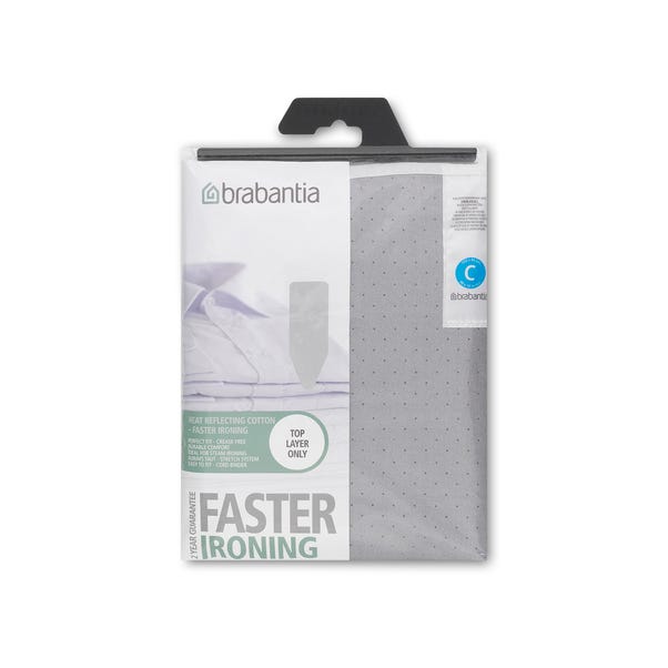 Brabantia Foam Back Silver Metalised Ironing Board Cover Silver