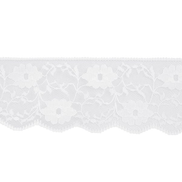 By the Metre White Nylon Lace Trim  undefined