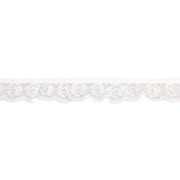White Frilled Nylon Lace White