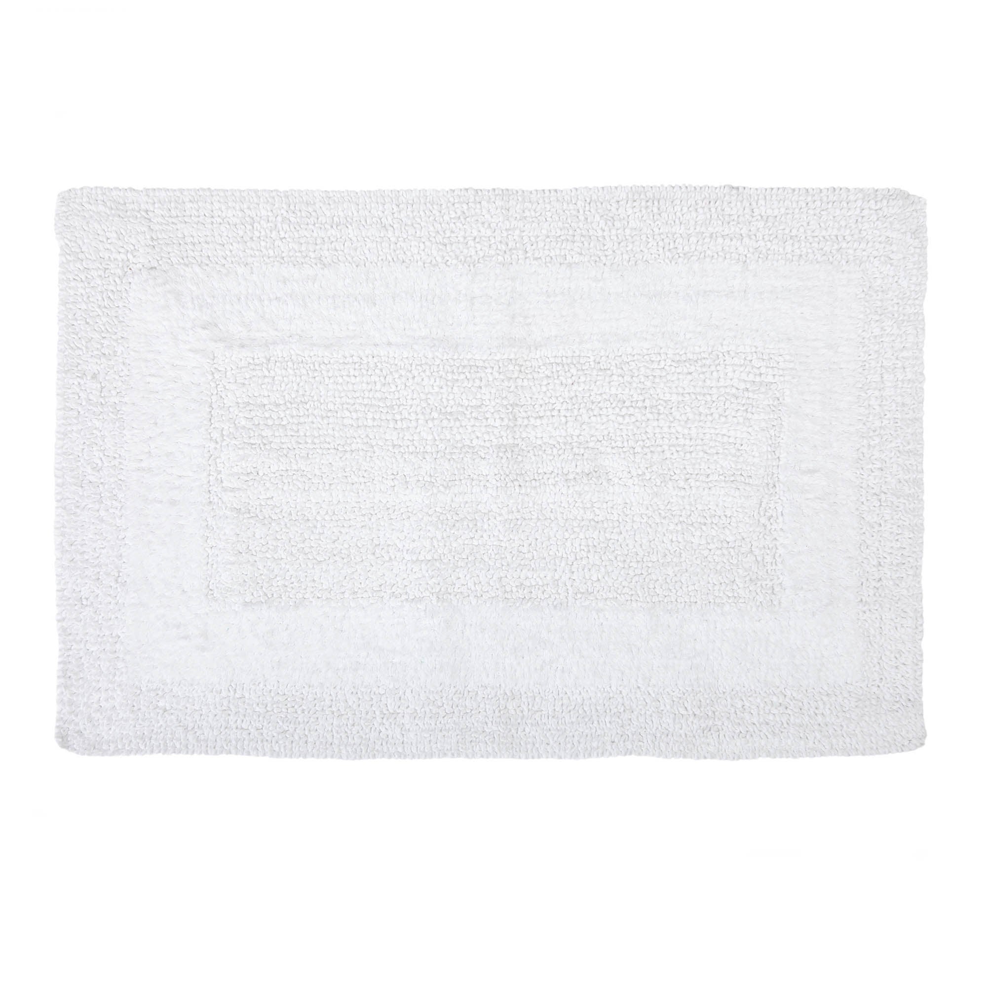 Super Soft Reversible White Bath Mat White