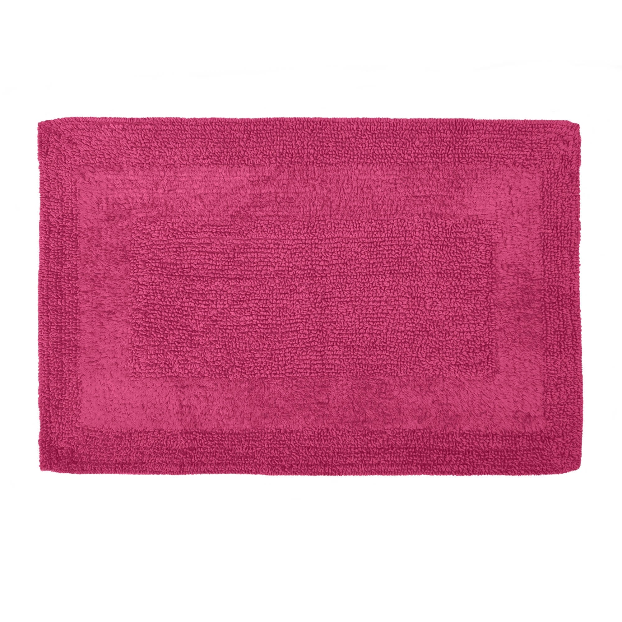 Super Soft Reversible Fuchsia Bath Mat Pink