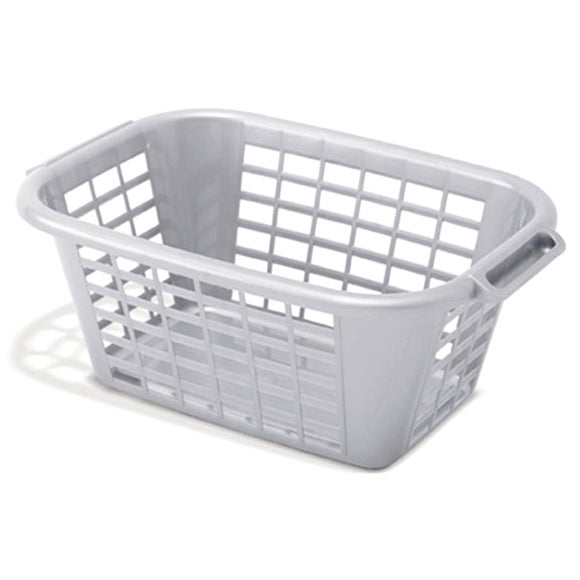 Charcoal Grey Addis Rattan Knit Fold Flat Easy Store Clothes Laundry Basket Hamper 38 Litre Dark