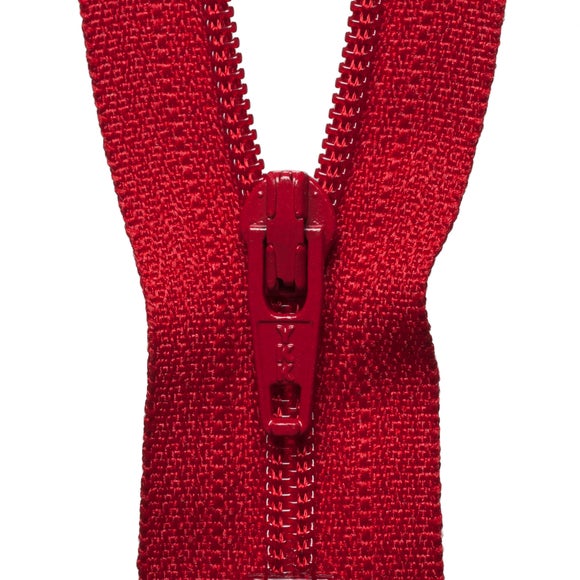 Burgundy Nylon Zip Dunelm