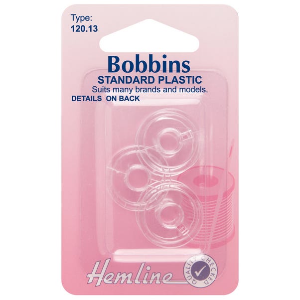 Hemline Clear Universal Plastic Bobbins Clear