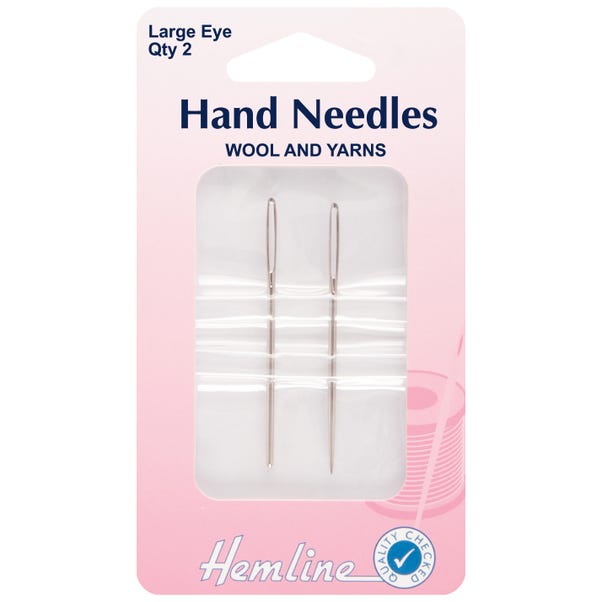 Hemline Yarn Large Eye Metal Hand Needles image 1 of 1