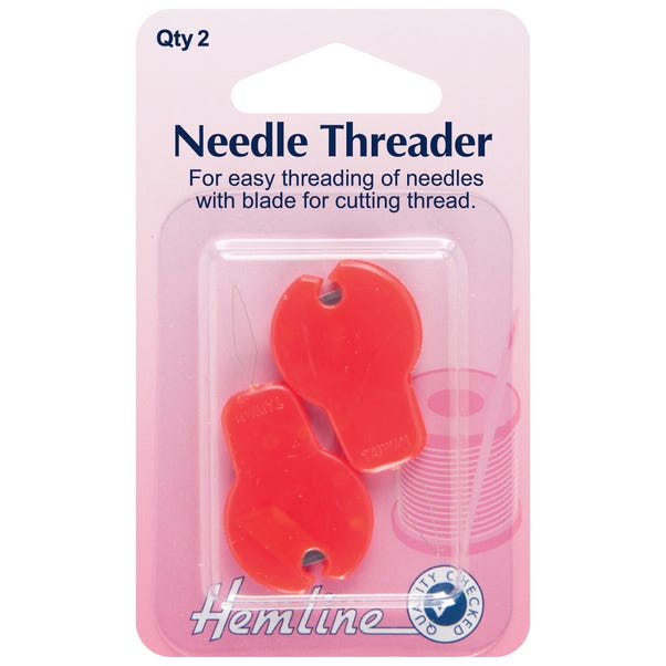 Hemline Threader And Cutter 2 Pack Red