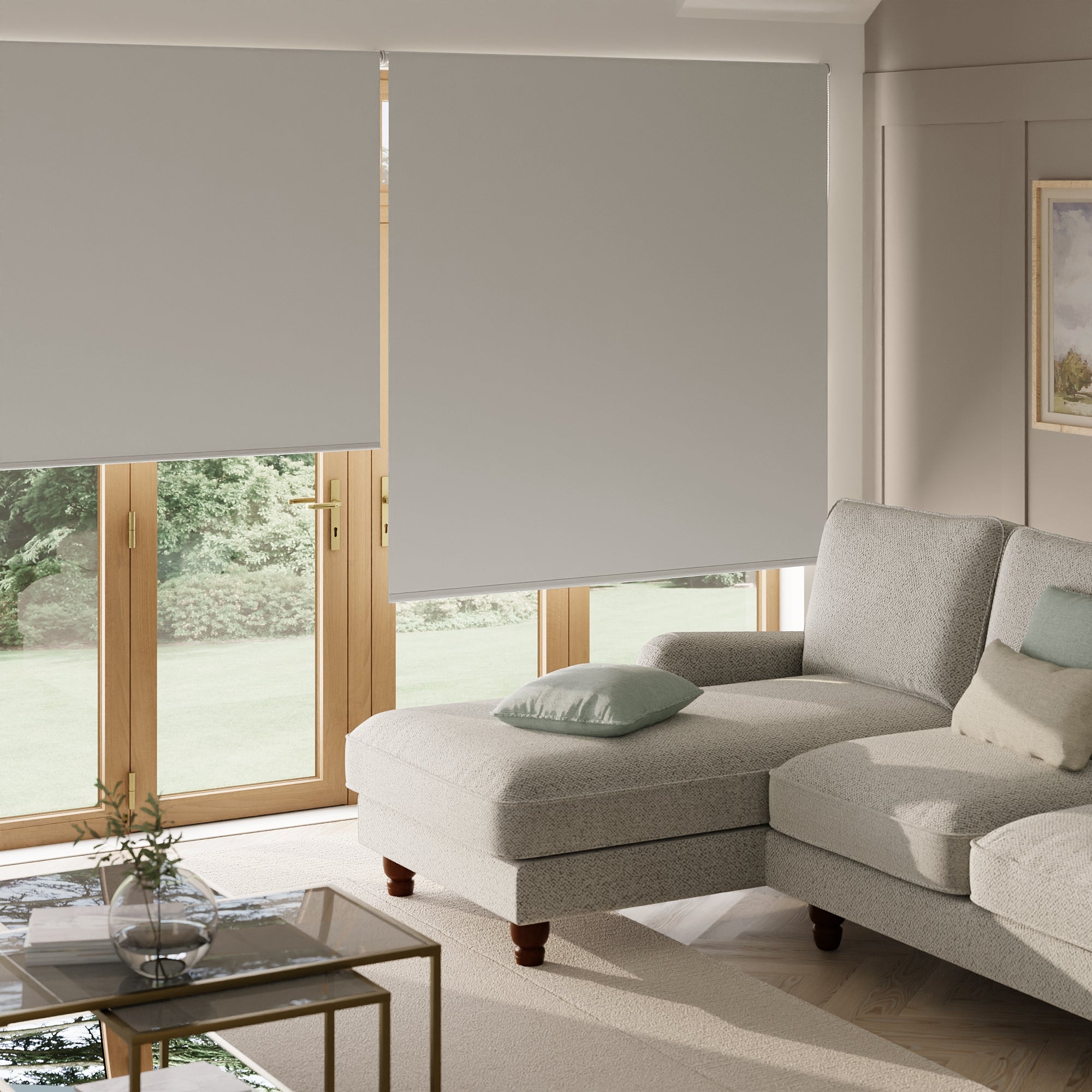 Silver Blackout Roller Blind | Dunelm