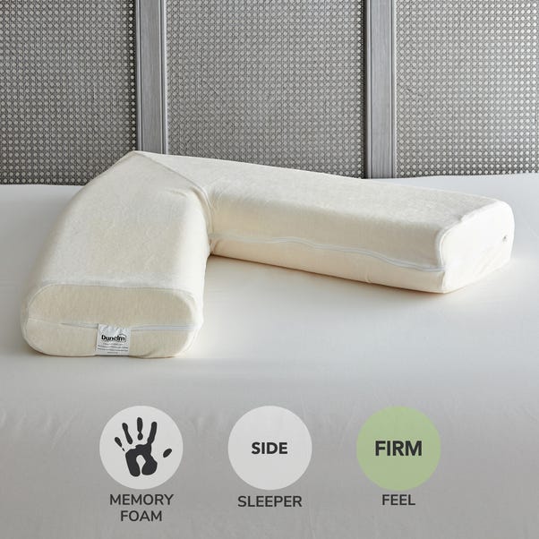 Memory Foam V-Shaped Firm-Support Pillow White