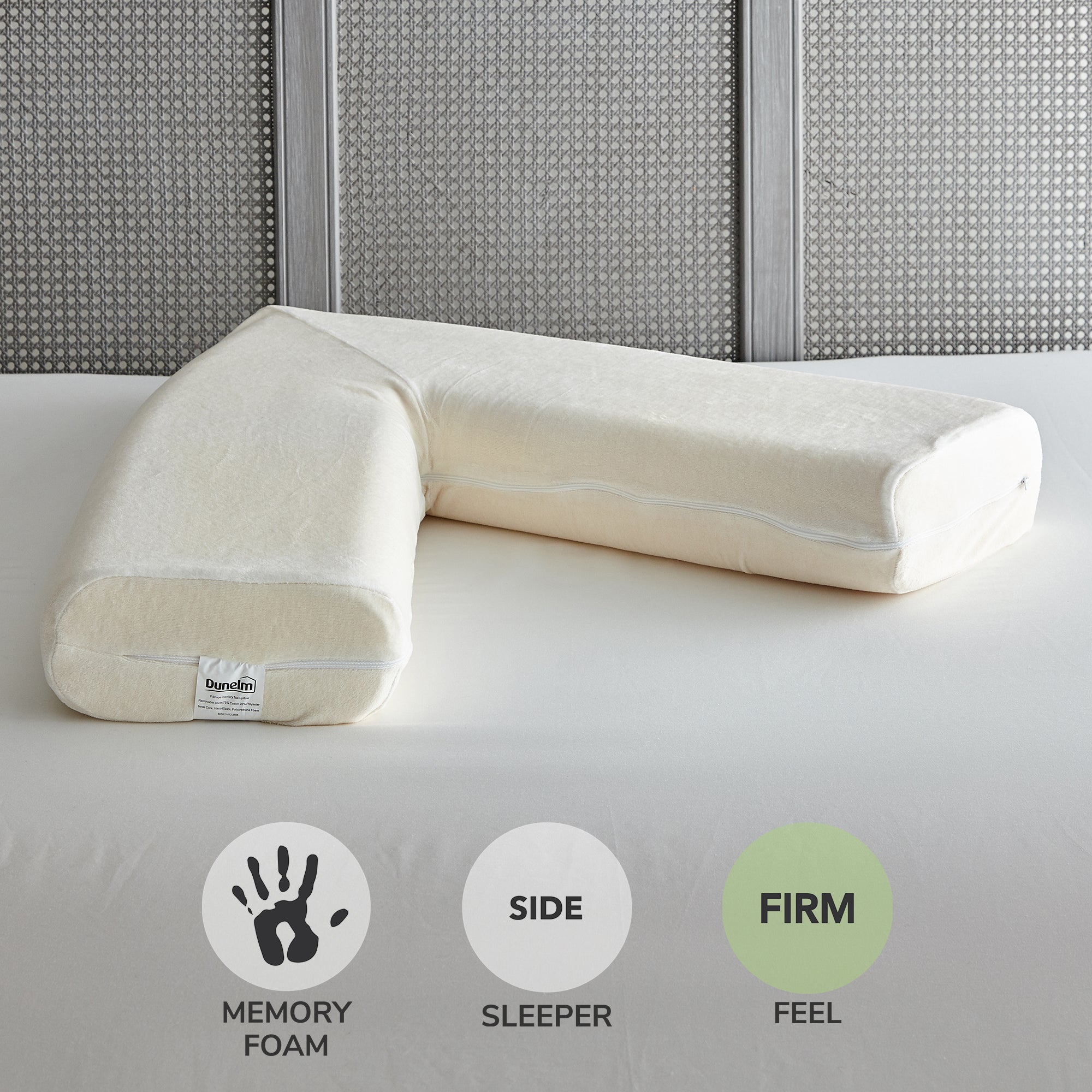 Memory Foam Side Sleeper V-Shape Pillow