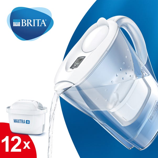 BRITA Marella Water Filter Jug Annual Pack - White White