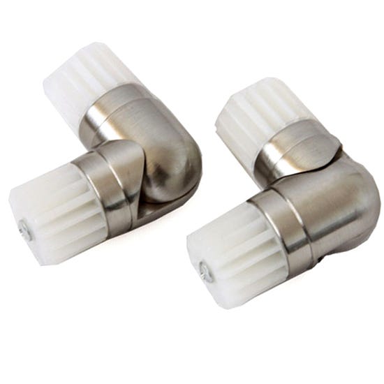 Bay Pole Elbow Joints Satin Silver