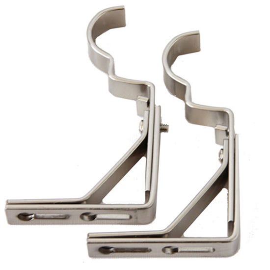 Pack of 2 Passover Brackets Satin Silver