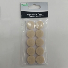 Pack of 10 20mm Round Felt Pads