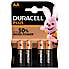 Duracell Pack of 4 Plus AA Batteries Multi Coloured undefined
