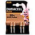 Duracell Plus AAA Pack of 4 Batteries Multi Coloured undefined