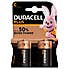 Pack of 2 Duracell Plus C Batteries MultiColoured undefined