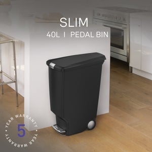 Simplehuman 40l Plastic Slim Recycling Pedal Bin