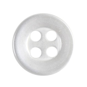 Pack of Thirteen Small White Buttons