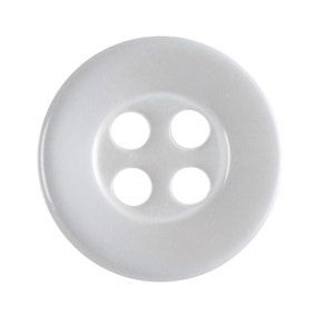 Pack of Thirteen Large White Buttons