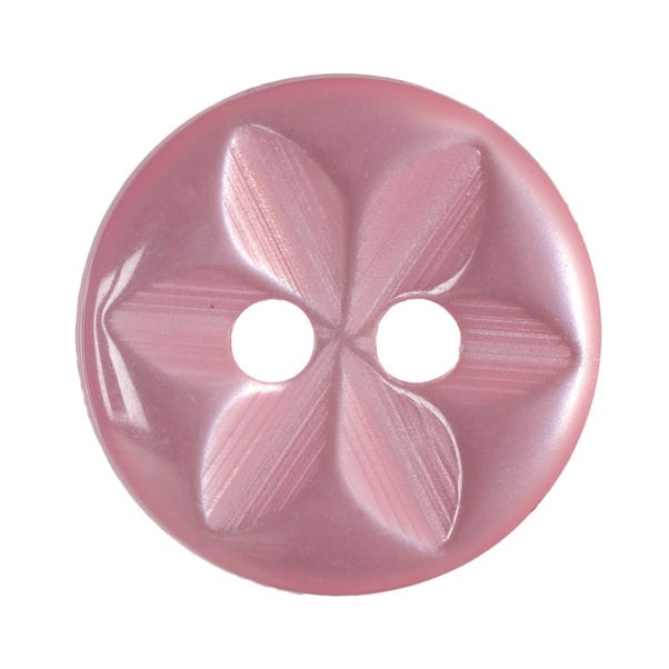 Round Flower Effect Buttons 11.25mm Pack of 14 image 1 of 1