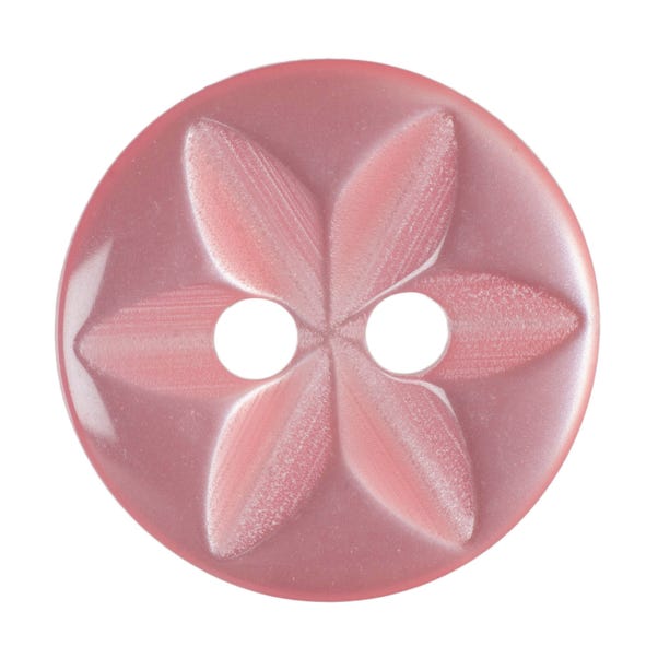 Round Flower Effect Buttons 13.75mm Pack of 8 image 1 of 1