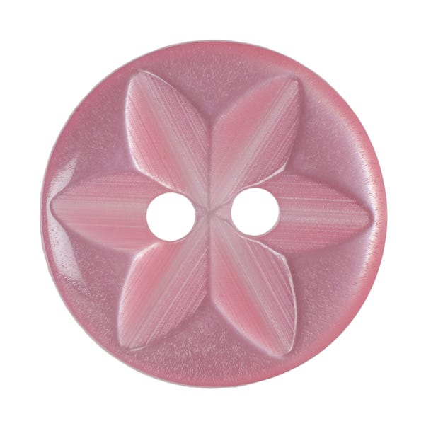 Round Flower Effect Buttons 16.25mm Pack of 6 image 1 of 1