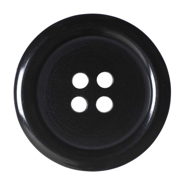 Black Round Rimmed Buttons 22.5mm Pack of 4 image 1 of 1