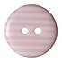 Round Striped Buttons 15mm Pack of 6 Pink