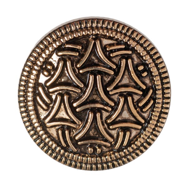 Pack of Five Gold-Look Metal Buttons image 1 of 1