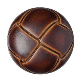 Round Leather Effect Buttons 22.5mm Pack of 2