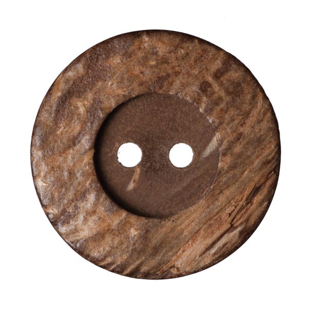 Round Rimmed Coconut Buttons 22.5mm Pack of 3 image 1 of 1