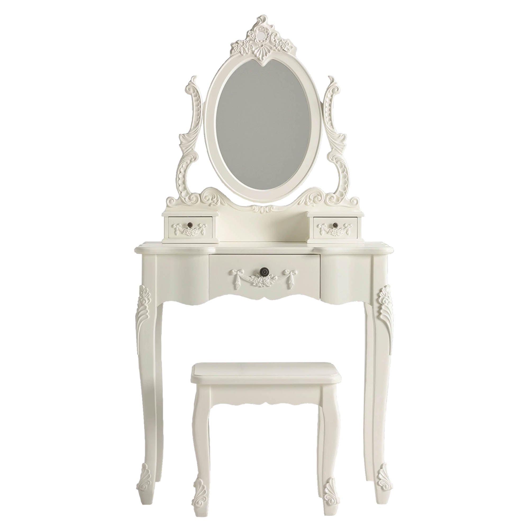 Toulouse 3 Drawer Dressing Table Set with Mirror