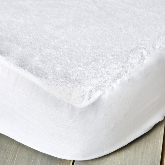 UMI 90x190/200cm Essentials Waterproof Mattress Protector Terry Cotton Towelling Cover Pack of 2 Fitted 