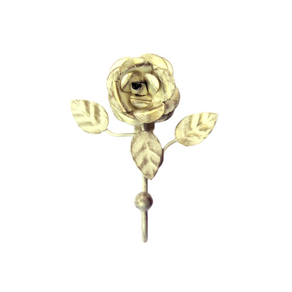 Vintage Rose Medium Ivory Gold Hook image 1 of 1
