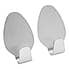 Stainless Steel Pack of 2 Self Adhesive Storage Hooks Silver