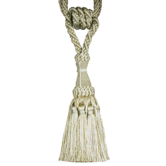 Small Tassel Cream Curtain Tieback