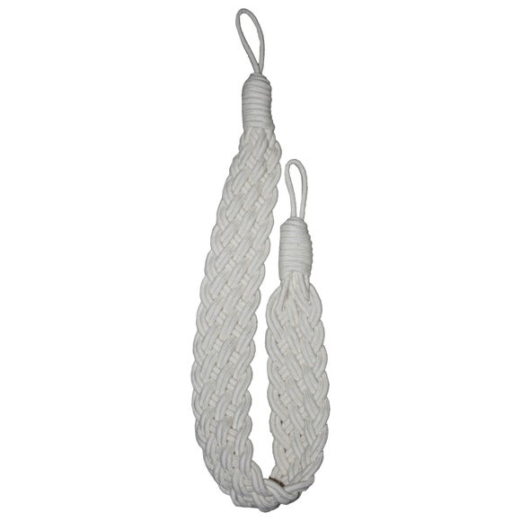 Cotton Plaited Natural Curtain Tieback