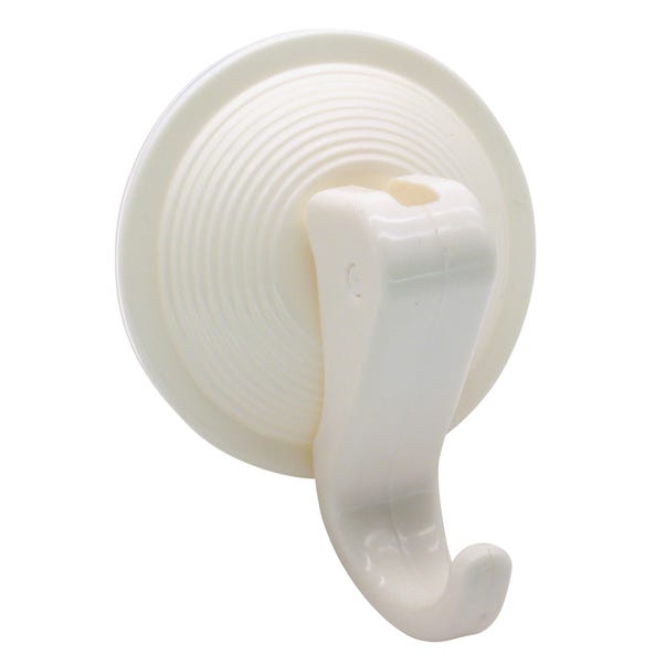 Pack of 2 Extra Strong Lever Suction Hooks White
