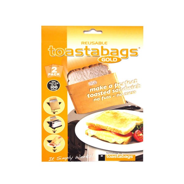 Pack of 2 Gold Toastabags Gold