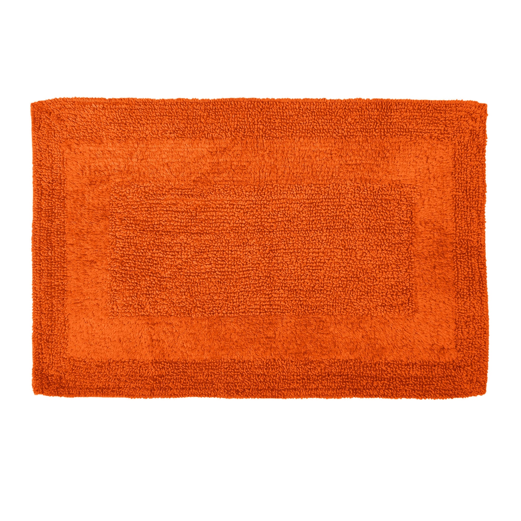 Super Soft Reversible Burnt Orange Bath Mat Orange