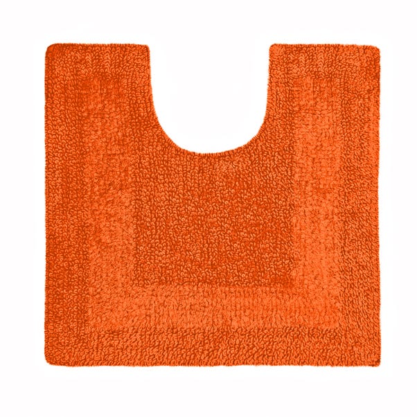 Super Soft Reversible Burnt Orange Pedestal Mat