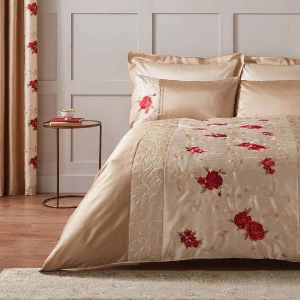 Juliet Embroidered Red Duvet Cover  undefined